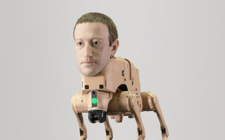 Beeple Installs Robot Dogs with Musk and Zuckerberg Heads at Berlin’s Neue Nationalgalerie