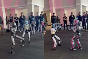 Unitree and EngineAI Robots Square Off in First Public Inter-Brand Robot Fight in San Francisco