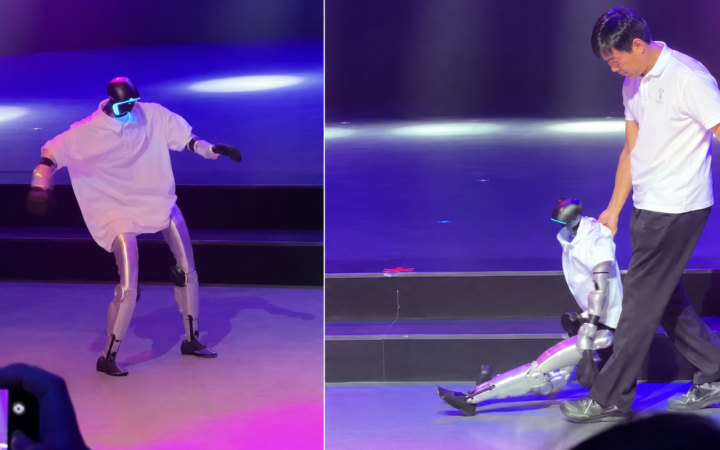 Unitree Robot Falls Twice During Michael Jackson Moonwalk Performance in Shenzhen