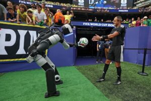 Atlas Delivers Match Ball at FIFA World Cup 2026, Navigating Grass and Stadium Radio Interference