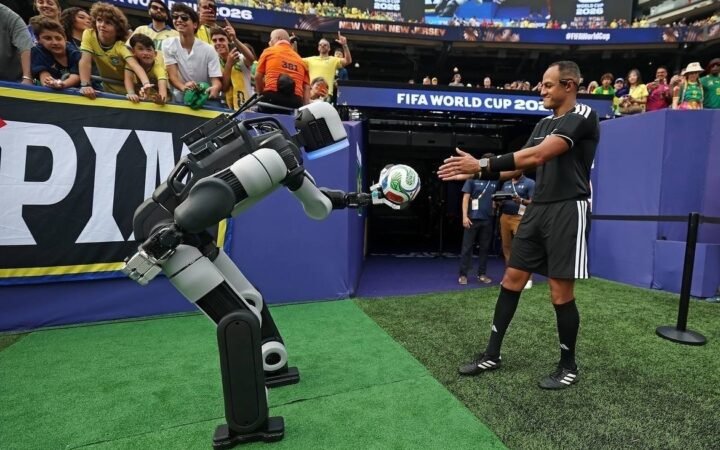 Atlas Delivers Match Ball at FIFA World Cup 2026, Navigating Grass and Stadium Radio Interference